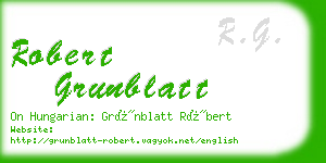 robert grunblatt business card